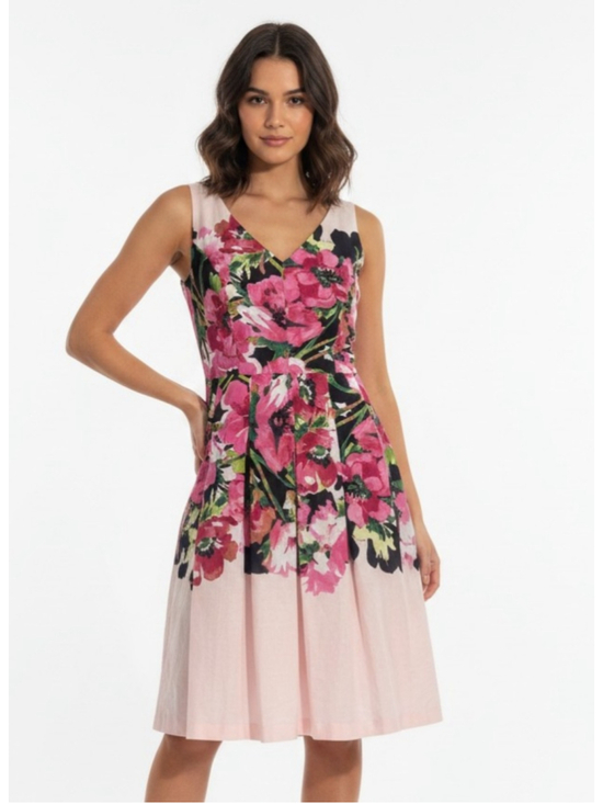 Tommy Hilfiger Dresses & Skirts - Tommy Hilfiger Pink Floral Sleeveless Dress Size 10